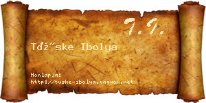 Tüske Ibolya névjegykártya