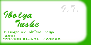 ibolya tuske business card